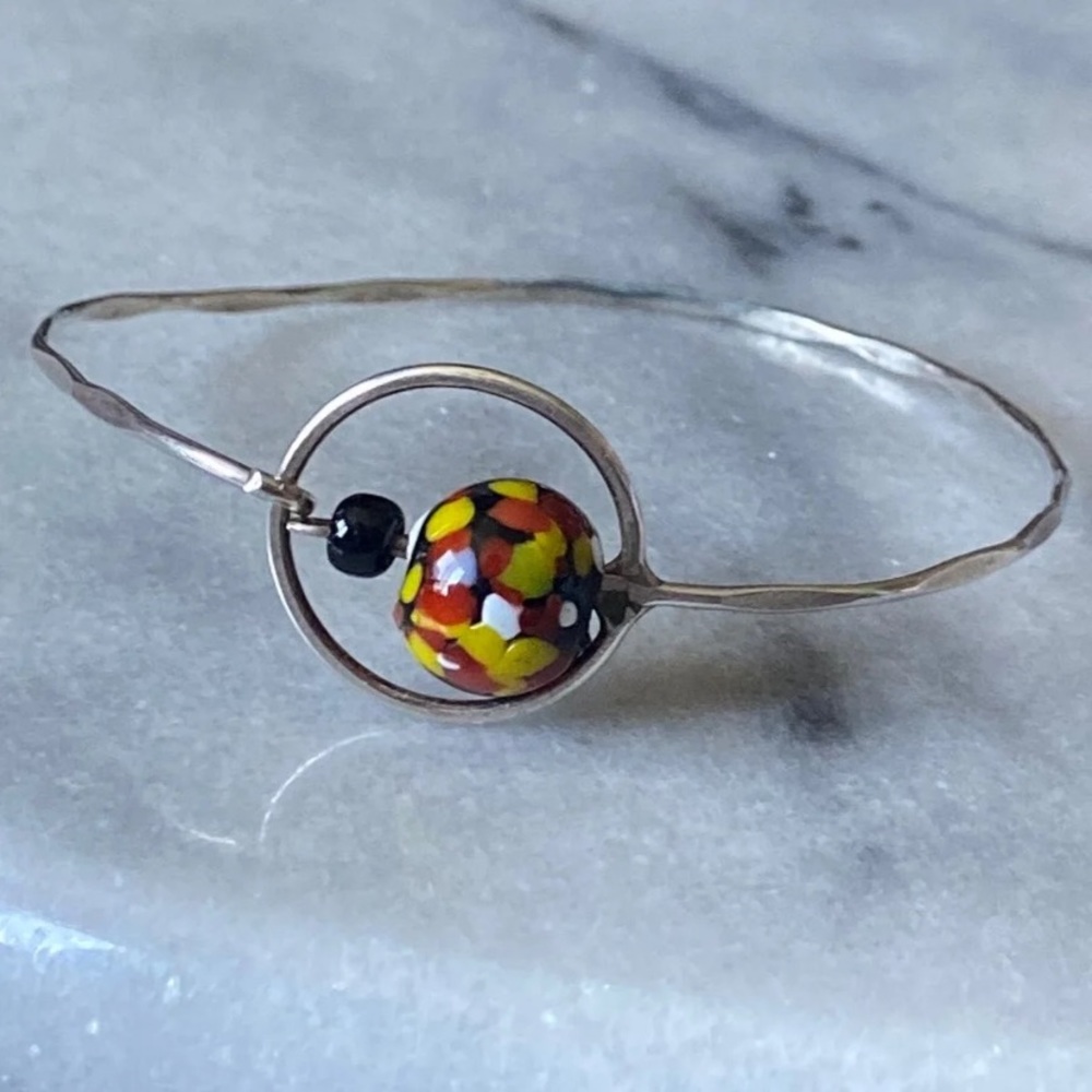 Unique Sterling 925 Glass Bead Bracelet
